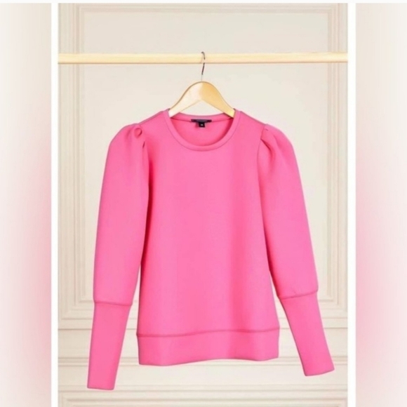 Stella & Dot Tops - STELLA & DOT, Puff Sleeve‎ Pullover in HotPink, Size Medium, NWT